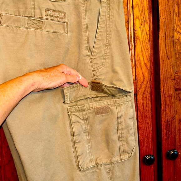 COLUMBIA CARGO PANTS Large Men’s Khaki Tan - Picture 8 of 14
